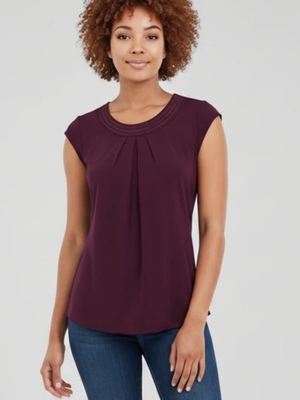 Daniel Rainn Brinn scoop neck cap sleeve blouse size 8